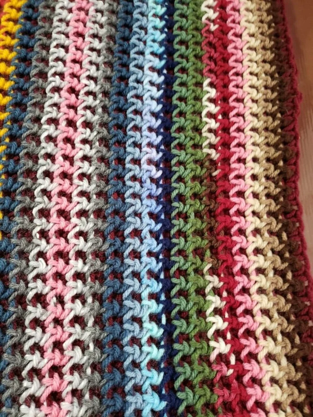 Vintage Boho 58X34 Crochet Afghan Throw Blanket 5